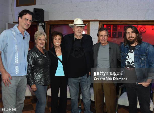 Museum Editor Peter Cooper, Singers/Songwriters Connie Smith, Jan Howard, Bobby Bare, Pedal Steel Guitar Player Lloyd Green and Producer Dave Cobb...