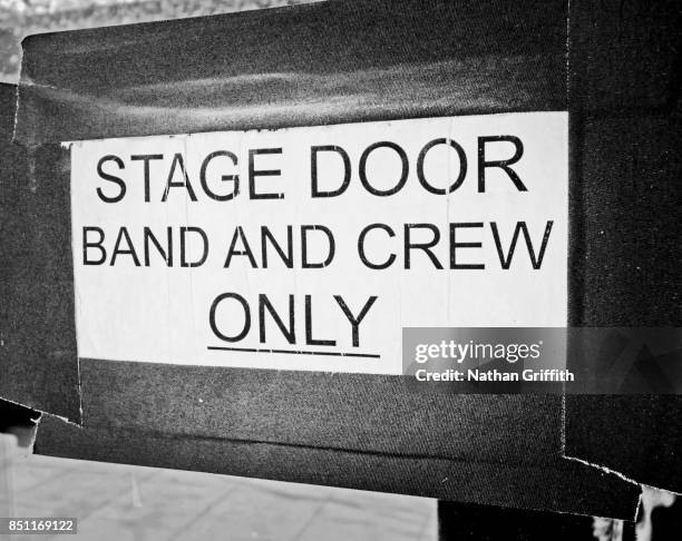 band and stage crew only door enrtrance - back door stock pictures, royalty-free photos & images