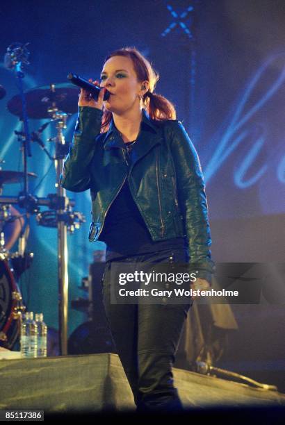 Photo of NIGHTWISH and Anette OLZON, Anette Olzon performing on stage