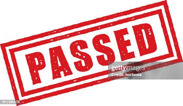 red rubber stamp icon on transparent background - pass stamp stock illustrations