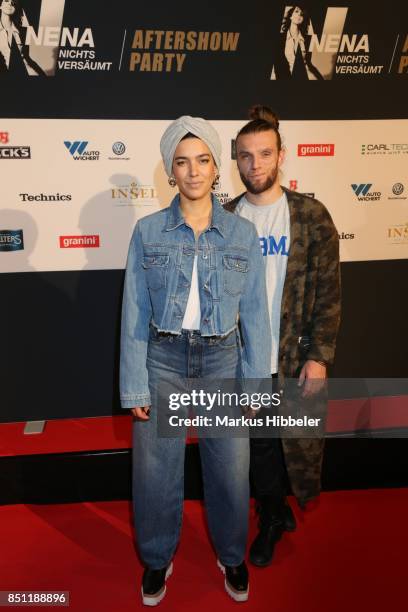 Frieda Gold and Guest attend the 'Nena - Nichts versaeumt - After Show Party' on September 21, 2017 in Hamburg, Germany.