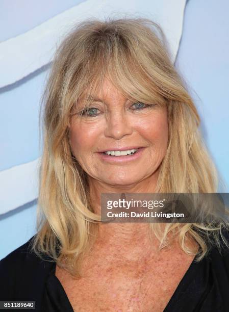 Actress Goldie Hawn attends the premiere of Alex Israel's "SPF-18" at University High School on September 21, 2017 in Los Angeles, California.
