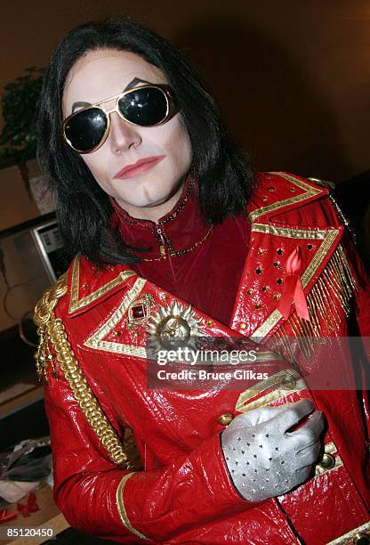 Michael Jackson impersonated by make-up artist Joe Dulude