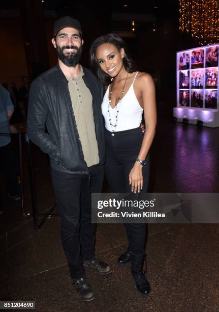 Tyler Hoechlin and Meagan Tandy at the MTV Teen Wolf 100th episode screening and series wrap party at DGA Theater on September 21, 2017 in Los...