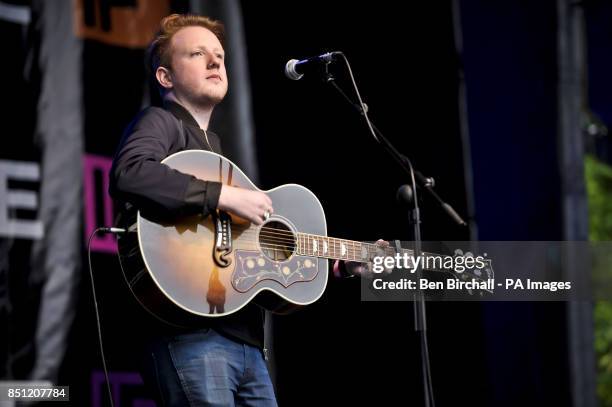 Two Door Cinema Club perform onstage at Belfast Botanic Gardens, where the Big IF Belfast concert is taking place ahead of the G8 Summit in Northern...