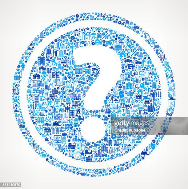 question mark construction industry vector icon pattern - property developer computer stock illustrations