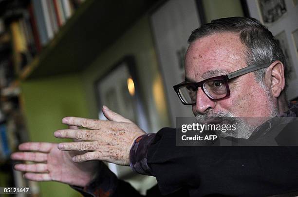 Spanish philosopher and writer Fernando Sabater gives an interview at his home in Madrid on February 20, 2009. Regional elections are scheduled for...