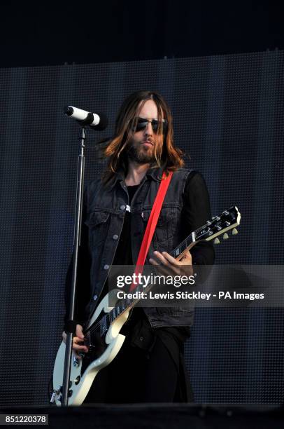 Jared Leto of 30 Seconds to Mars performs during day three of the Download Festival at Castle Donington.