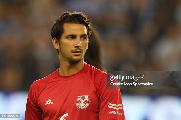 New York Red Bulls midfielder Dan Metzger before the Lamar Hunt US Open Cup final between the New York Red Bulls and Sporting Kansas City on...