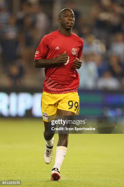 New York Red Bulls forward Bradley Wright-Phillips before the Lamar Hunt US Open Cup final between the New York Red Bulls and Sporting Kansas City on...