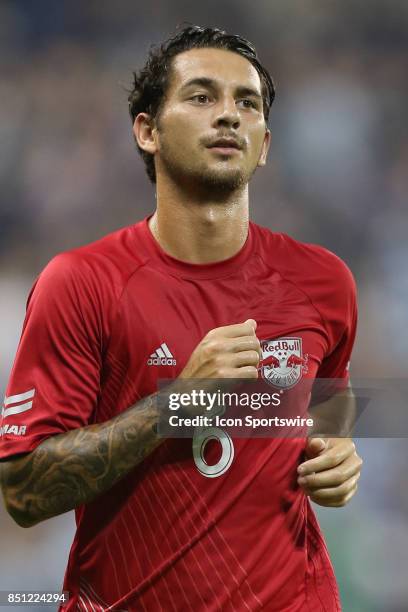 New York Red Bulls midfielder Dan Metzger before the Lamar Hunt US Open Cup final between the New York Red Bulls and Sporting Kansas City on...