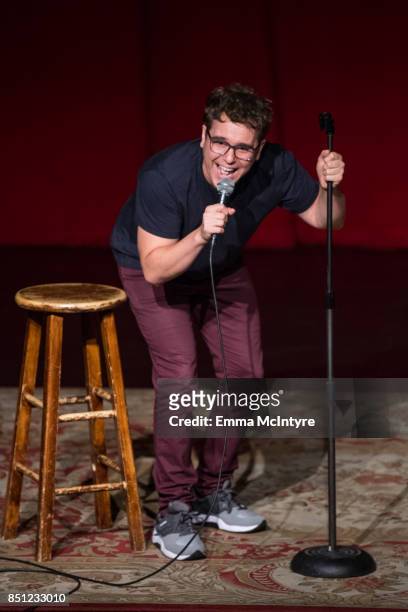 Jon Lovett performs onstage at Beef Relief - a special benefit for the International Rescue Committee at Largo on September 21, 2017 in Los Angeles,...