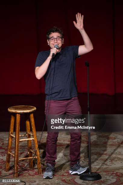 Jon Lovett performs onstage at Beef Relief - a special benefit for the International Rescue Committee at Largo on September 21, 2017 in Los Angeles,...