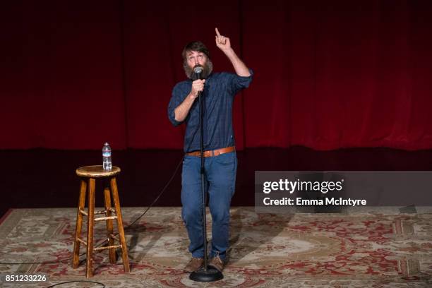 Actor/comedian Will Forte performs onstage at Beef Relief - a special benefit for the International Rescue Committee at Largo on September 21, 2017...