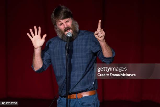 Actor/comedian Will Forte performs onstage at Beef Relief - a special benefit for the International Rescue Committee at Largo on September 21, 2017...