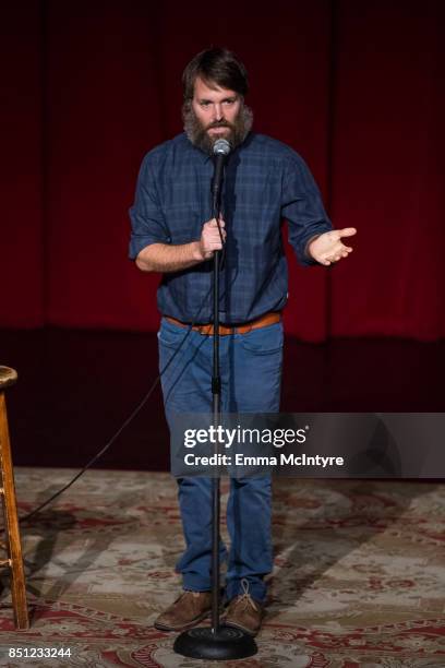 Actor/comedian Will Forte performs onstage at Beef Relief - a special benefit for the International Rescue Committee at Largo on September 21, 2017...