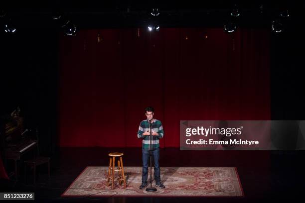 Comedian Dan Mintz performs onstage at Beef Relief - a special benefit for the International Rescue Committee at Largo on September 21, 2017 in Los...