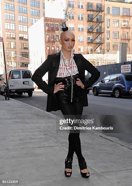 Ongina attends the Press Day for the winner of Logo's RuPaul's Drag Race "MAC VIVA GLAM" Challenge on February 25, 2009 in New York City.