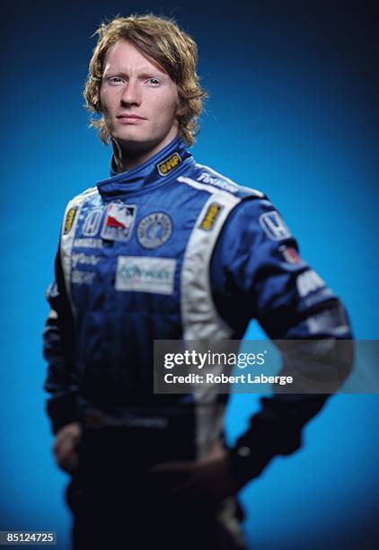 Mike Conway driver of the Dreyer & Reinbold Racing Dallara Honda poses for a portrait during the IRL IndyCar Series Spring Testing on February 24,...