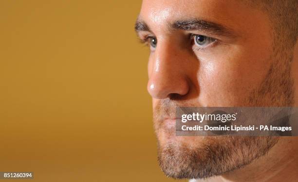 Boxer Nathan Cleverly during a press conference at The Landmark Hotel, London.