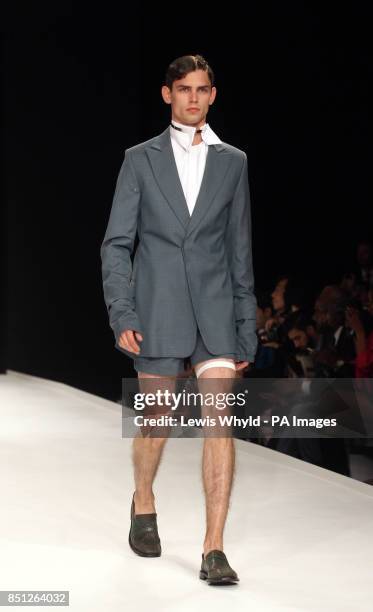 The Xander Zhou show at the London Collections: MEN SS14 in London. PRESS ASSOCIATION Photo. Picture date: Monday June 17, 2013. Photo credit should...