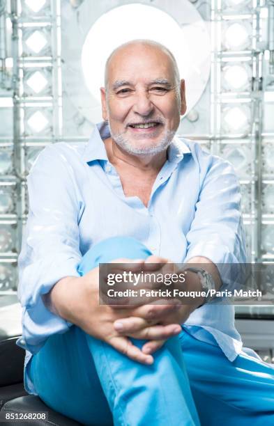 Writer Tahar Ben Jelloun is photographed for Paris Match on August 29, 2017 in Paris, France.