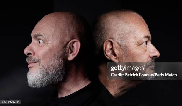 Film directors Marc Caro and Jean Pierre Jeunet are photographed for Paris Match on September 5, 2017 in Paris, France.