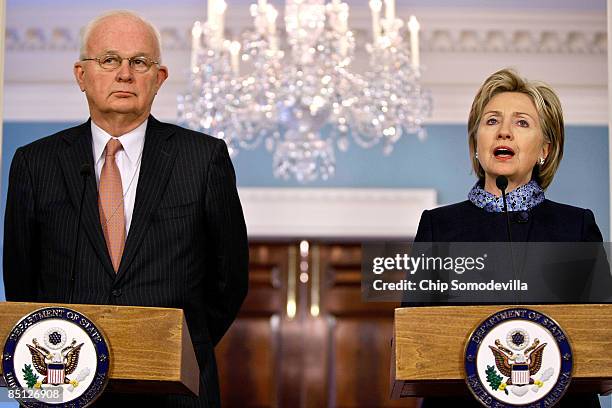 Secretary of State Hillary Clinton announces the appointment of Ambassador Stephen Bosworth as the new Special Representative for North Korea Policy...
