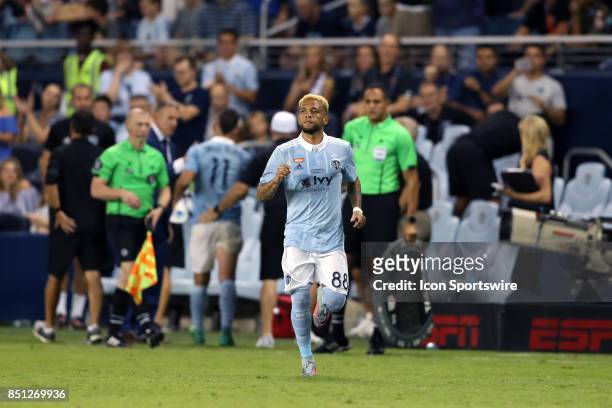 Kansas City's Kevin Oliveira enters the game as a substituteas Sporting Kansas City hosted the New York Red Bulls on September 20 at Children's Mercy...