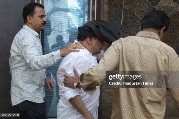 Iqbal Kaskar, brother of terrorist Dawood Ibrahim, at Anti Extortion Cell, Thane for further investigations, on September 21, 2017 in Mumbai, India....