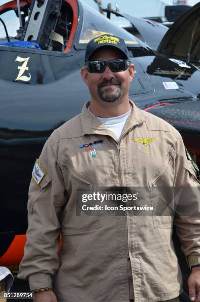 Zachary McNeill pilot of the de Havilland Vampire "Stealth" and the L-39C "Invictus" at the 54th National Championship Air Races the only closed...