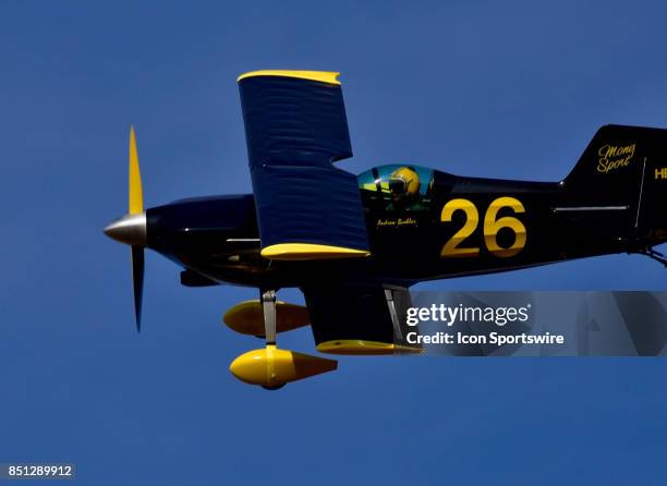 Andrew Bueller pilot of the Mong Sport "Mistress" places 3rd in the Biplane Silver race at the 54th National Championship Air Races the only closed...