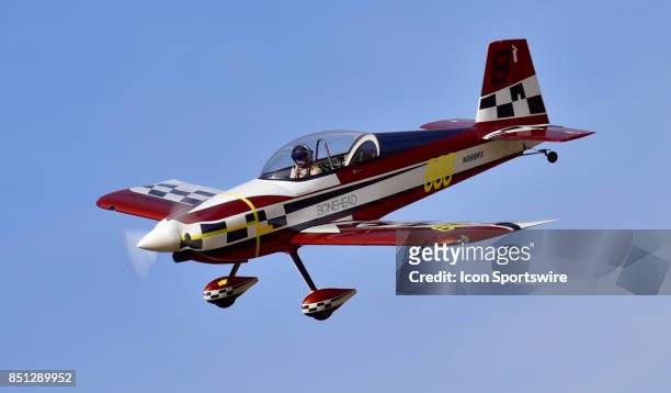 Neil Wischer pilot of the RV-8 "Triple Eight" winner of the Sport Class Heat 3D raceat the 54th National Championship Air Races the only closed...