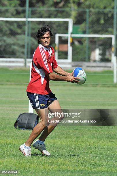 Pumas player Martin Bustos Moyano during practice for the Sevens International Cup at Dubai on February 26, 2009 in Buenos Aires, Argentina.