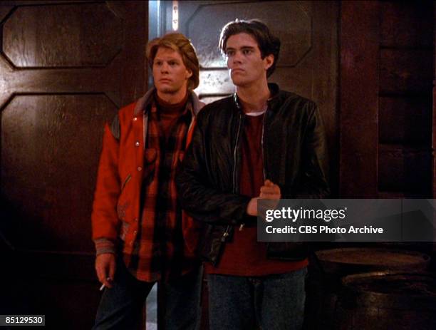 Gary Hershberger as Mike Nelson and Dana Ashbrook as Bobby Briggs together in a scene screen grab from the pilot episode of the hit television series...