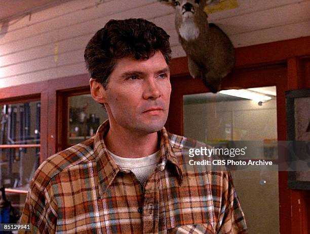 Actor Everett McGill, plays Bid Ed Hurley, from the pilot episode screen grab of the hit television series 'Twin Peaks', 1990.