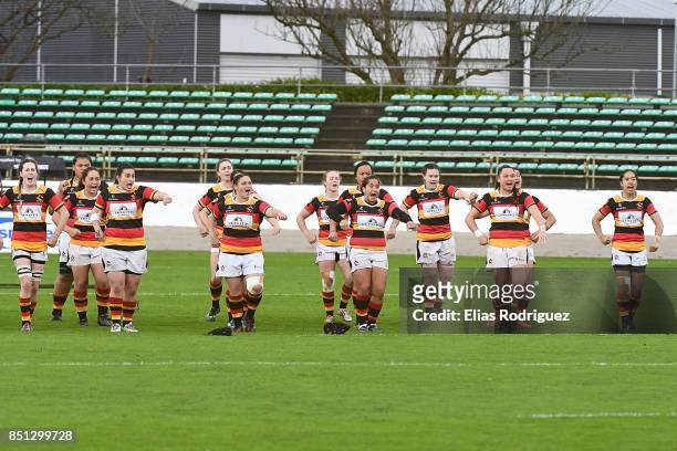 Waikato team perform a haka during the round four Farah Palmer Cup match between Manawatu and Waikato at Central Energy Trust Stadium on September...
