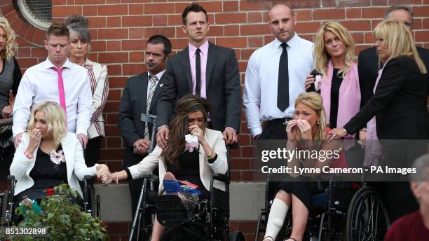 Mourners attend the funeral of Beth Jones, who died in a crash on the M62 as she headed to a hen party, at St Joseph's church in South Elmsall.