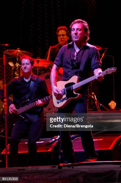 Garry W. Tallent, Max Weinberg and Bruce Springsteen of Bruce Springsteen and The E Street Band in concert 06/28/03 Milan, Italy