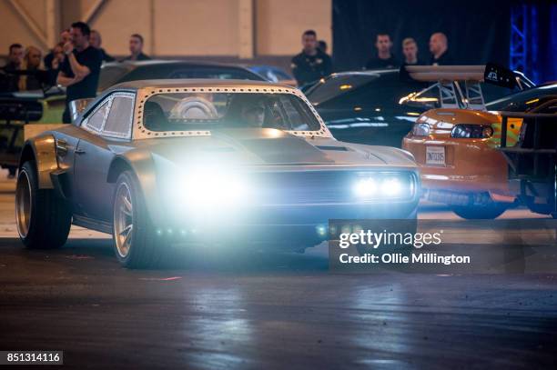 The Ice Charger version of the 1970 Dodge Charger R/T used on screen by Vin Diesel as the signature car of his character Dominic Toretto in The Fate...