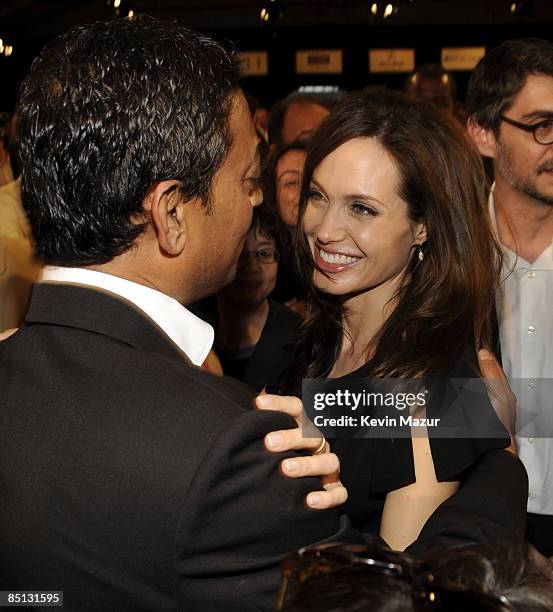 Actress Angelina Jolie inside the 2008 Film Independent Spirit Awards at the Santa Monica Pier on February 23, 2008 in Santa Monica, Calirfornia....