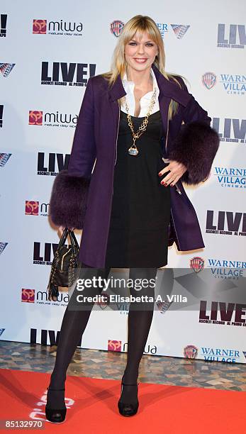 Italian actress Matilde Brandi attends 'Live!' premiere at Warner Cinema Moderno on February 26, 2009 in Rome, Italy.