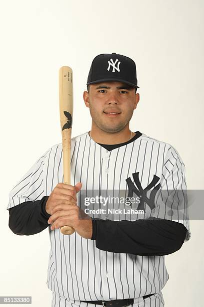 Jesus Montero of the New York Yankees poses during Photo Day on February 19, 2009 at Legends Field in Tampa, Florida.