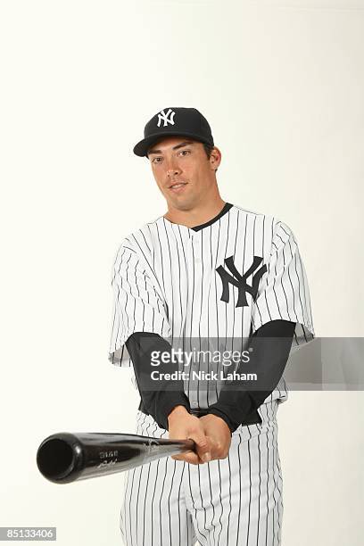 Doug Bernier of the New York Yankees poses during Photo Day on February 19, 2009 at Legends Field in Tampa, Florida.