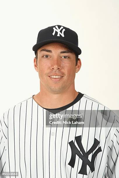 Doug Bernier of the New York Yankees poses during Photo Day on February 19, 2009 at Legends Field in Tampa, Florida.