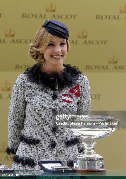 Actress Joanne Froggatt presents the Wokingham Stakes during day five of the Royal Ascot meeting at Ascot Racecourse, Berkshire.