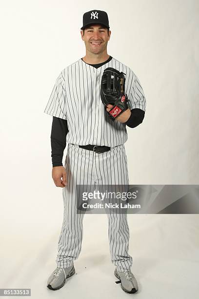 Xavier Nady of the New York Yankees poses during Photo Day on February 19, 2009 at Legends Field in Tampa, Florida.