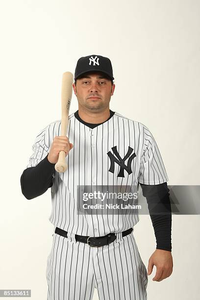 Nick Swisher of the New York Yankees poses during Photo Day on February 19, 2009 at Legends Field in Tampa, Florida.