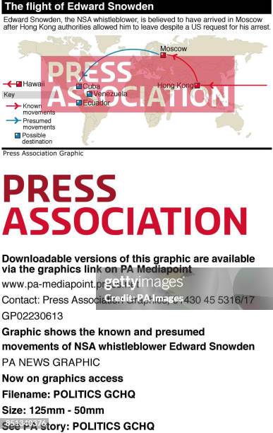 Graphic shows the known and presumed movements of NSA whistleblower Edward Snowden