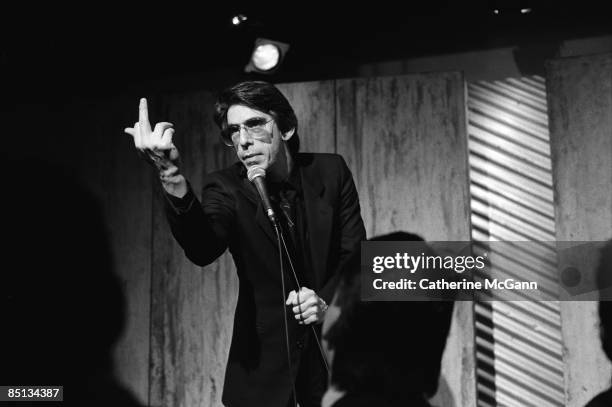 American actor and comedian Richard Belzer performing his stand up comedy routine at Caroline's Comedy Club on May 4, 1988 in New York City, New York.